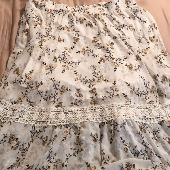 torrid Dresses & Skirts - Full length skirt with a crochet strip
